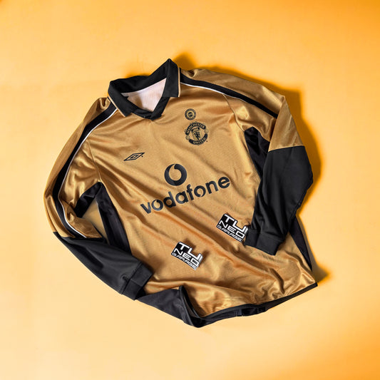 MAILLOT RÉTRO MANCHESTER UNITED DOUBLE FACE MANCHES LONGUES + ÉCUNISSES