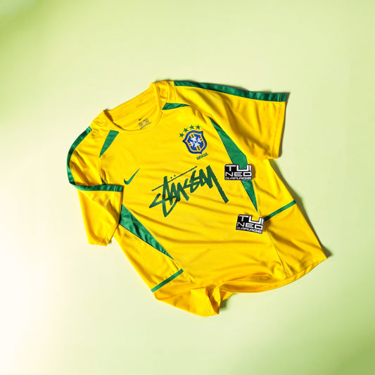 BRAZIL 2002 YELLOW STSSY JERSEY