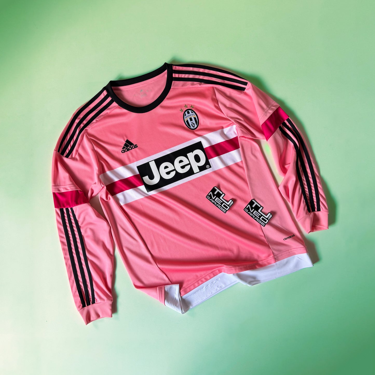 Maillot rétro extérieur Juventus 2015/16 rose à manches longues