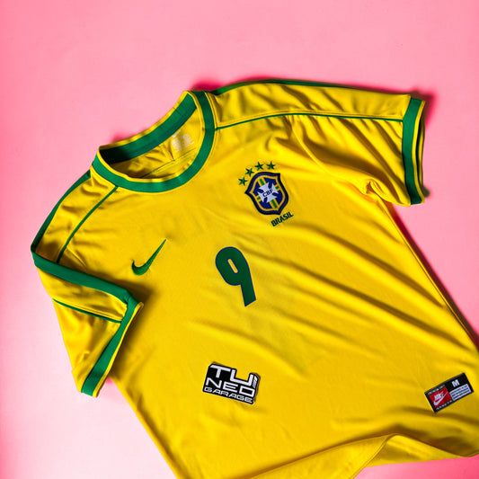 RETRO BRASIL 98 YELLOW JERSEY RONALDO 9