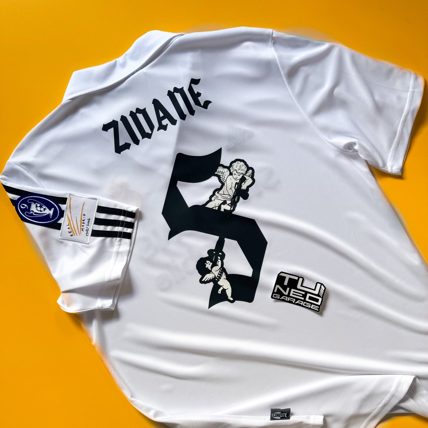 RETRO REAL MADRID 2003/04 HOME JERSEY WHITE + PATCHES CUSTOM ANGELS