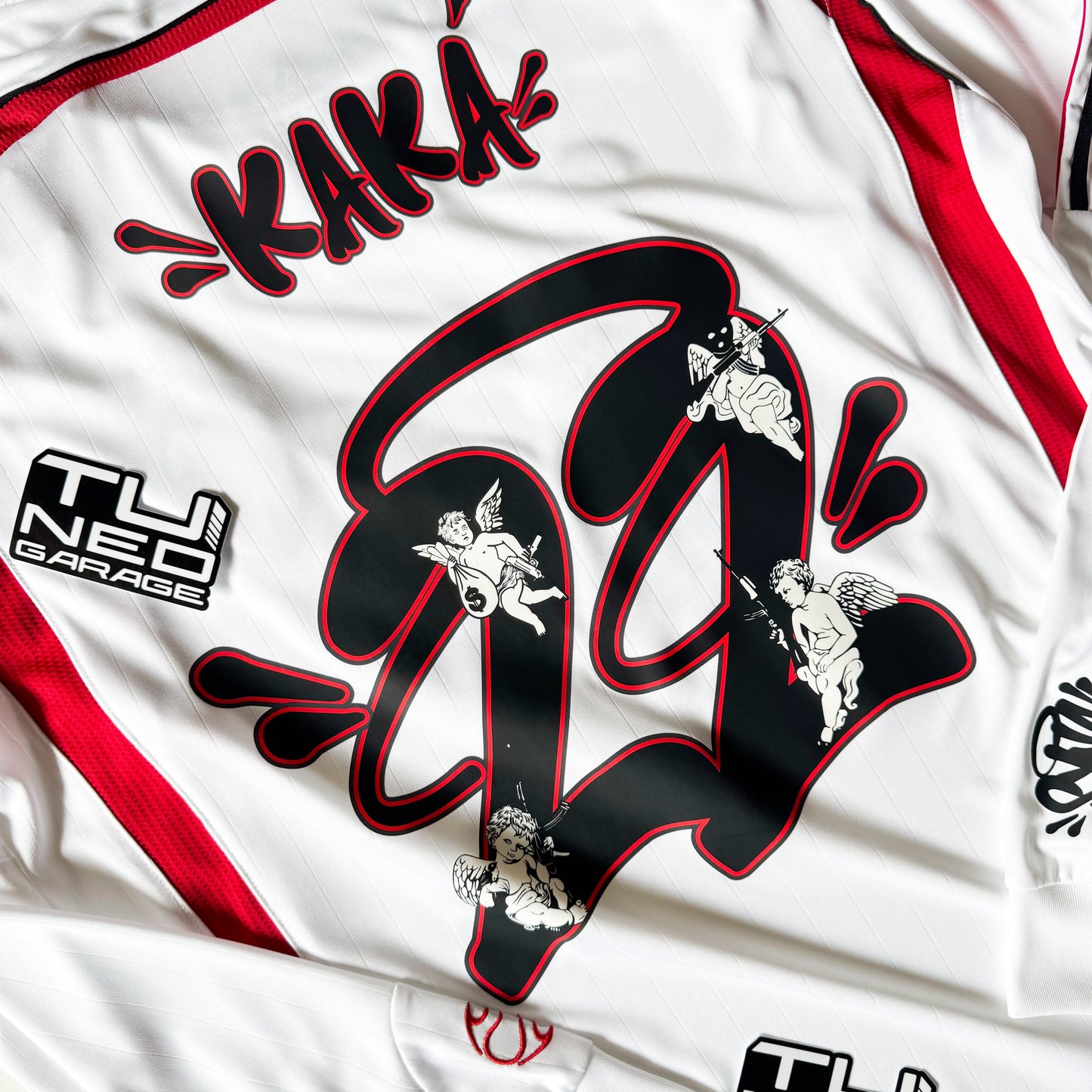 SYNA x AC MILAN (CAMISETA RETRO DE TERCERA EQUIPACIÓN 2007/08 BLANCA MANGA LARGA) ÁNGELES PERSONALIZADOS