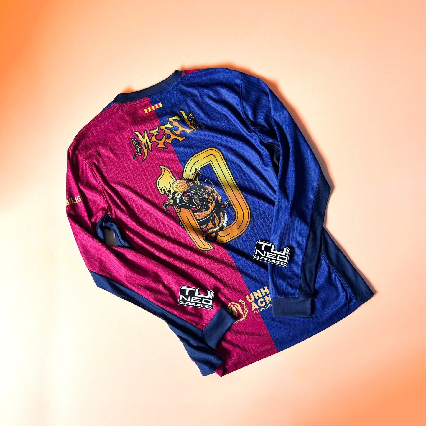 FC BARCELONA HOME KIT 2024/25 LONG SLEEVE AUTHENTIC CUSTOM LIORA DRAGON