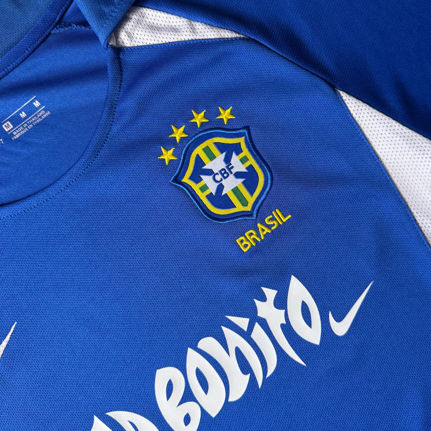 MAILLOT BRÉSIL JOGA BONITO 2002 RÉTRO BLEU