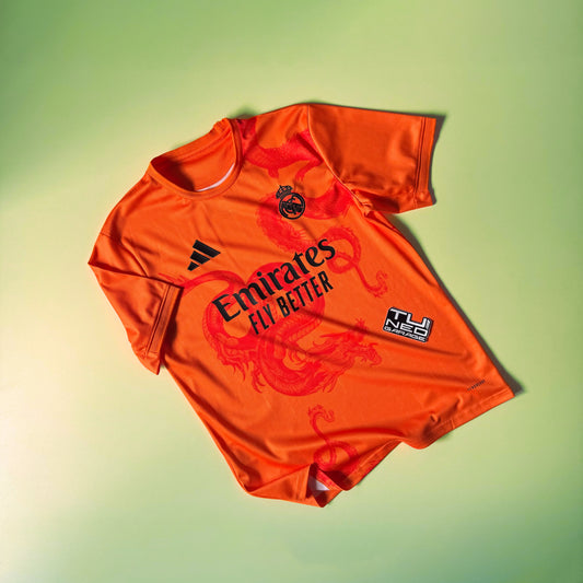 REAL MADRID SMOKE DRAGON ORANGE JERSEY