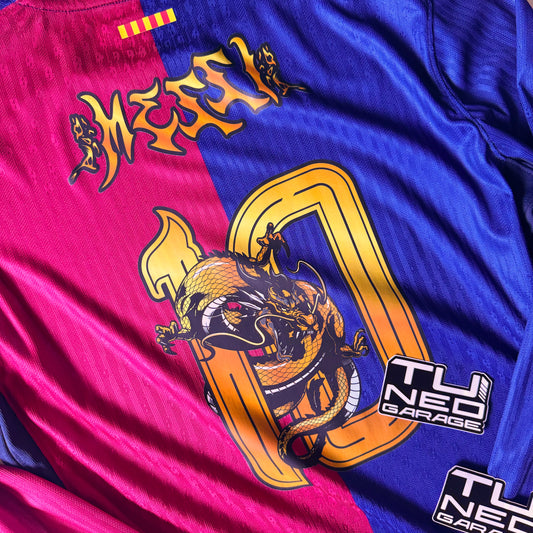 FC BARCELONA HOME KIT 2024/25 LONG SLEEVE AUTHENTIC CUSTOM LIORA DRAGON