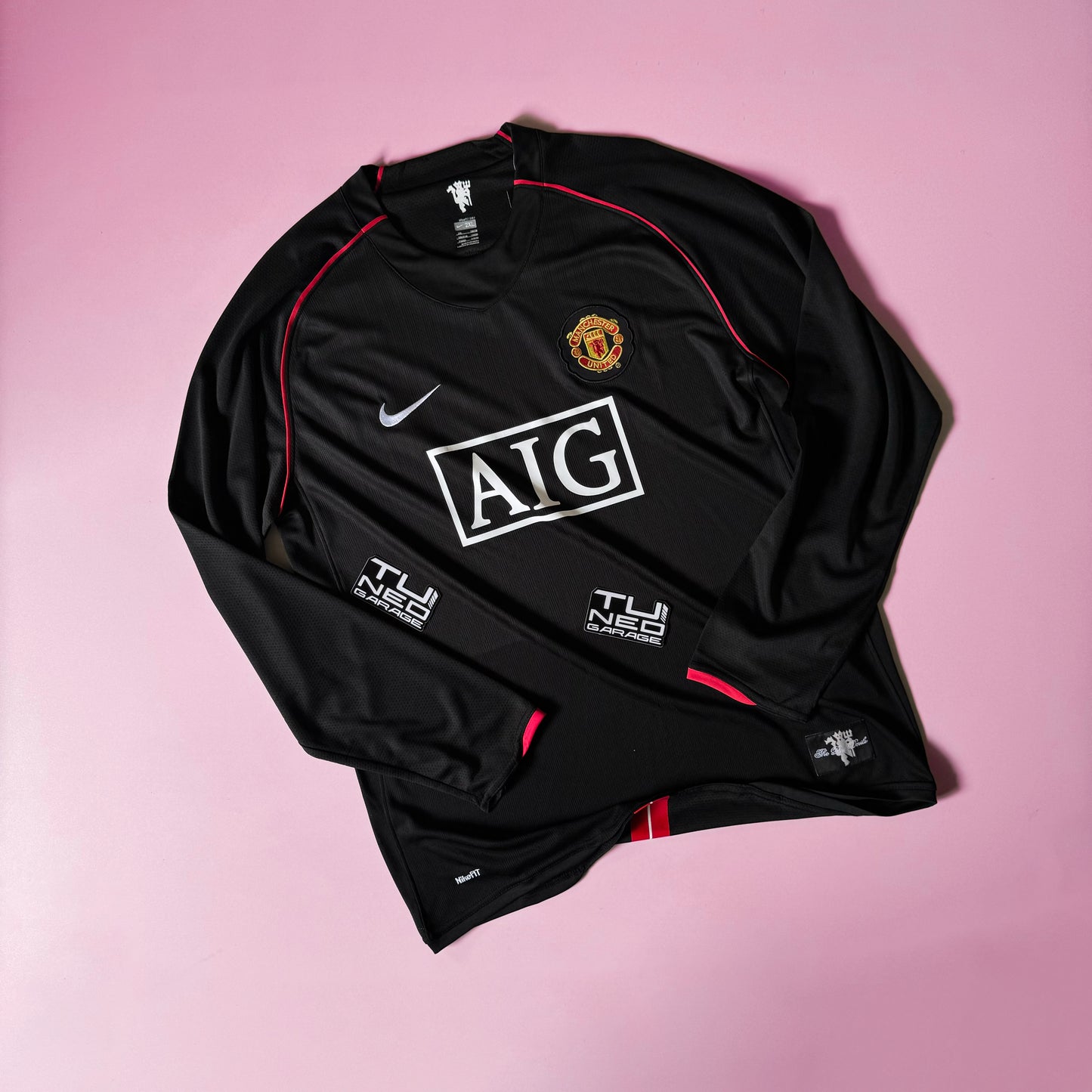 Maillot rétro à manches longues Manchester United extérieur 2007/08