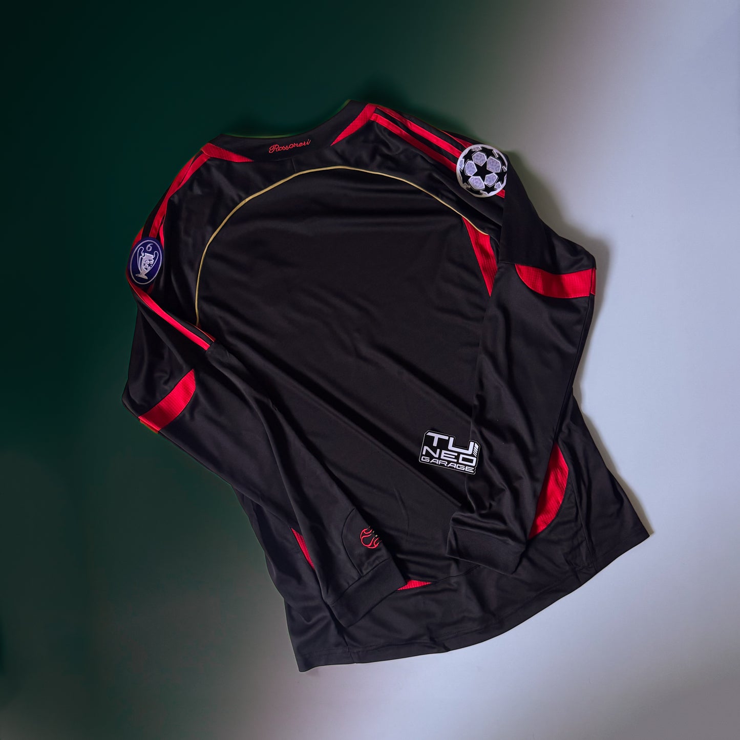 Maillot rétro AC Milan Third 2007/08 Noir Manches longues + Patchs