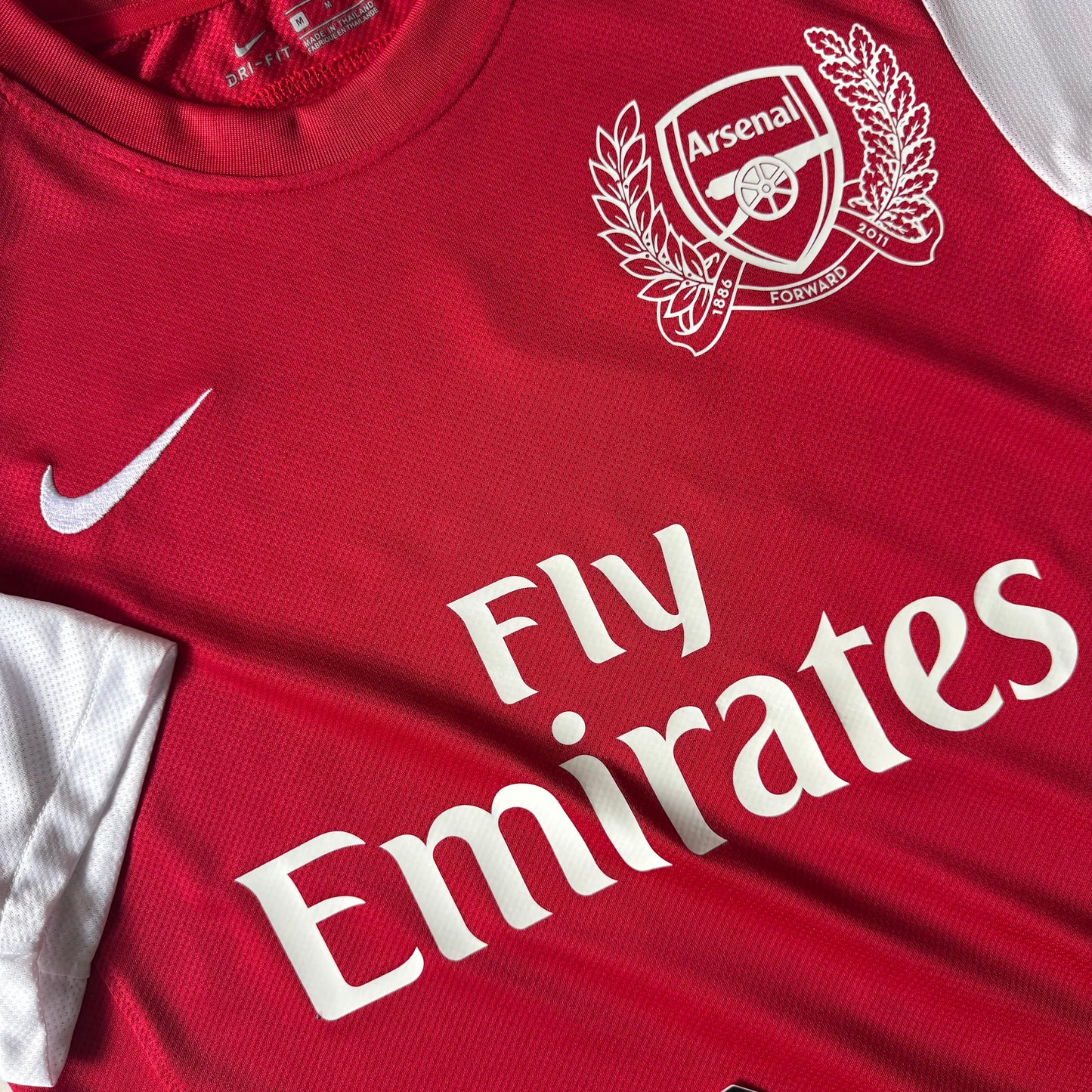 ARSENAL RETRO HOME JERSEY 2011/12 CUSTOM DRAGON REIGN