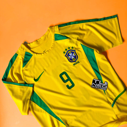 RETRO BRASIL 2002 YELLOW JERSEY RONALDO 9