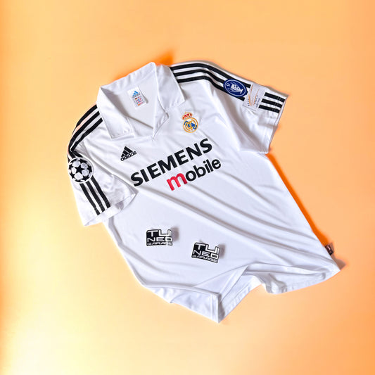 RETRO REAL MADRID 2003/04 HOME JERSEY WHITE + PATCHES