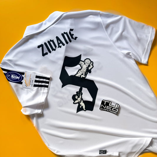RETRO REAL MADRID 2003/04 HOME JERSEY WHITE + PATCHES CUSTOM ANGELS