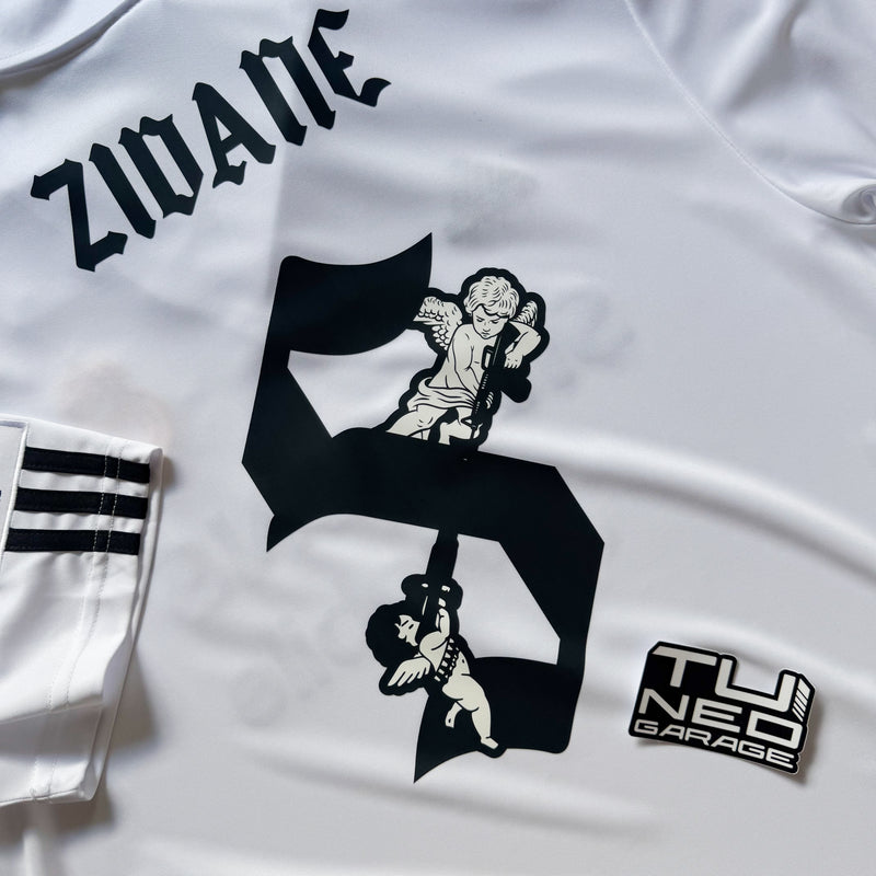 RETRO REAL MADRID 2003/04 HOME JERSEY WHITE + PATCHES CUSTOM ANGELS