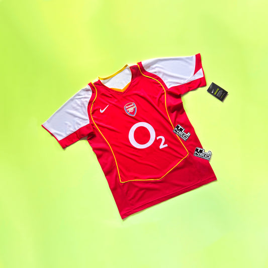 ARSENAL RETRO HOME JERSEY 2004/05 O2 CUSTOMIZED ANGELS