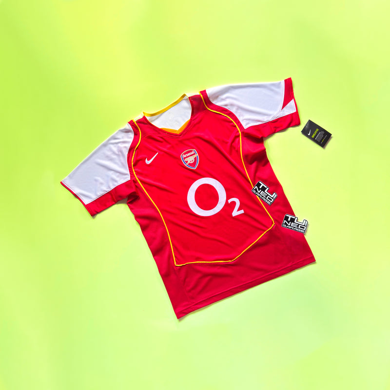 ARSENAL RETRO HOME JERSEY 2004/05 O2 CUSTOMIZED ANGELS