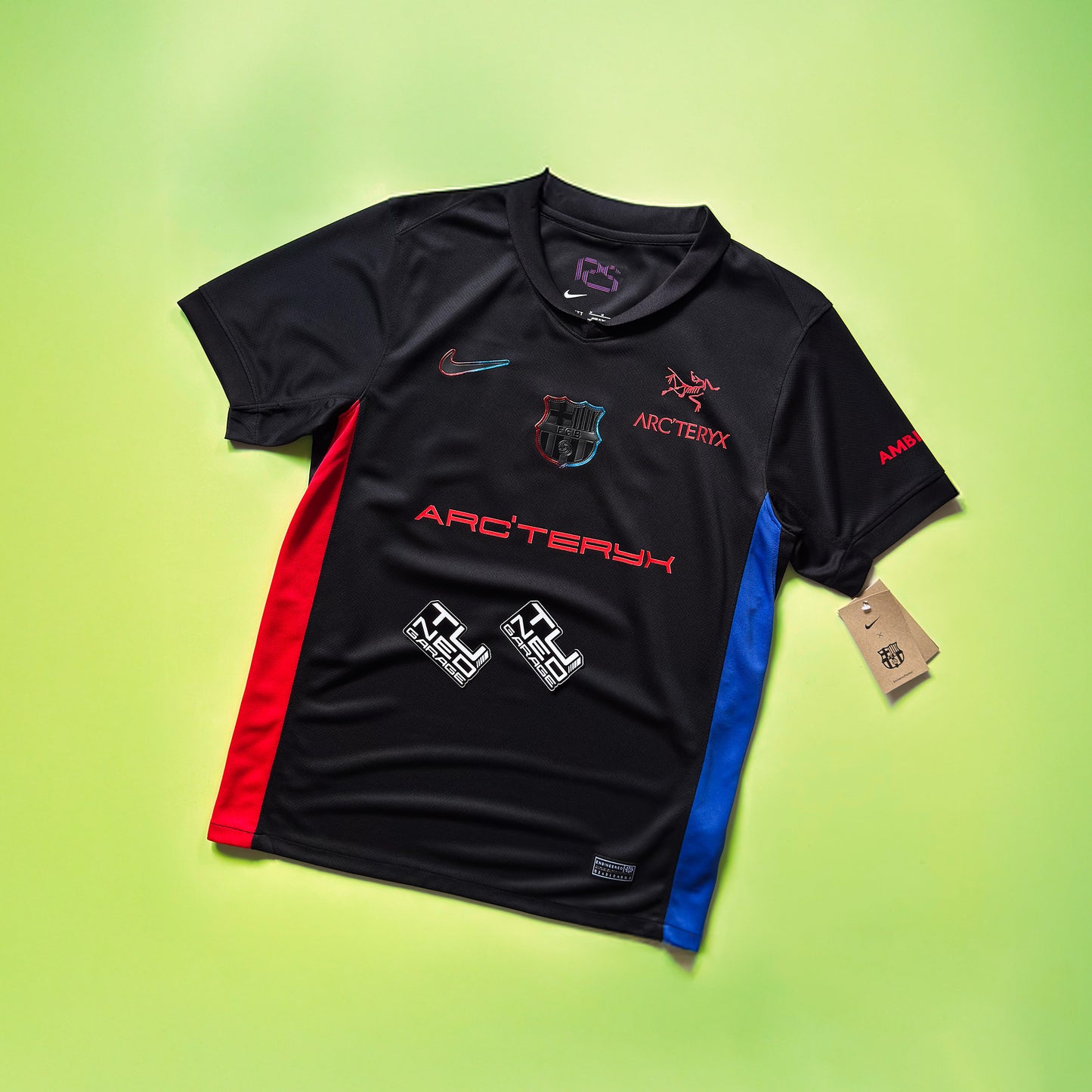 FC BARCELONA AWAY KIT 2024/25 CUSTOMIZED ARCTERYX PORSCHE LOGO