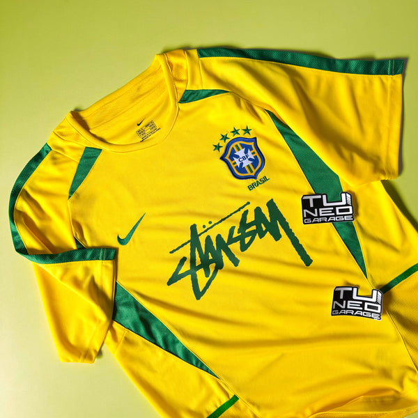 BRAZIL 2002 YELLOW STSSY JERSEY