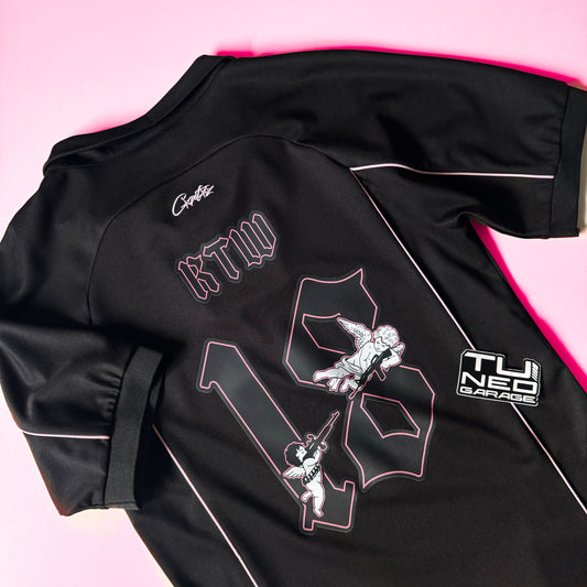 MAILLOT DE FOOTBALL CORTEIZ TALISMO NOIR/ROSE CUSTOM ANGELS TUNEDGARAGEWORLD