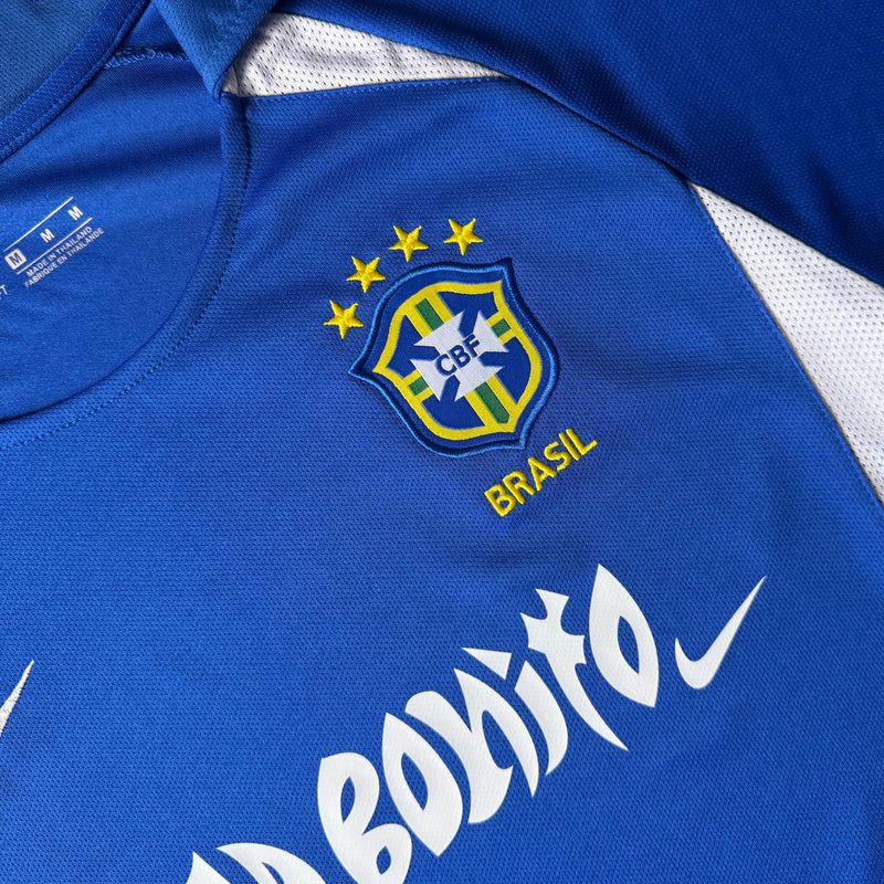 BRAZIL JOGA BONITO 2002 RETRO BLUE JERSEY