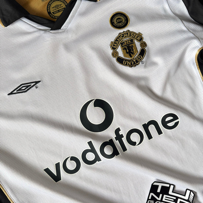 MAILLOT RÉTRO MANCHESTER UNITED DOUBLE FACE MANCHES LONGUES + ÉCUNISSES