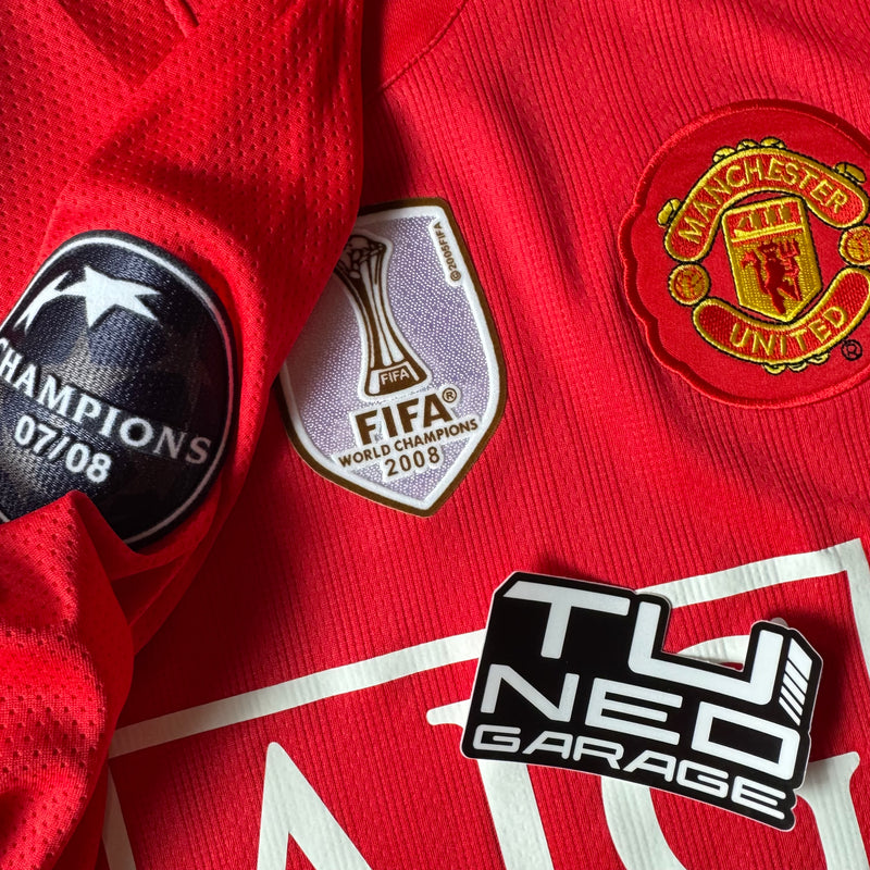MANCHESTER UNITED HOME JERSEY RETRO 2008/09 LONG SLEEVE WITH PATCHES