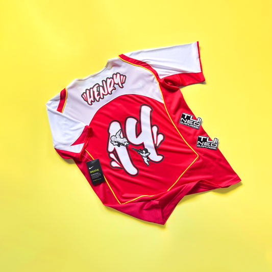 ARSENAL RETRO HOME JERSEY 2004/05 O2 CUSTOMIZED ANGELS