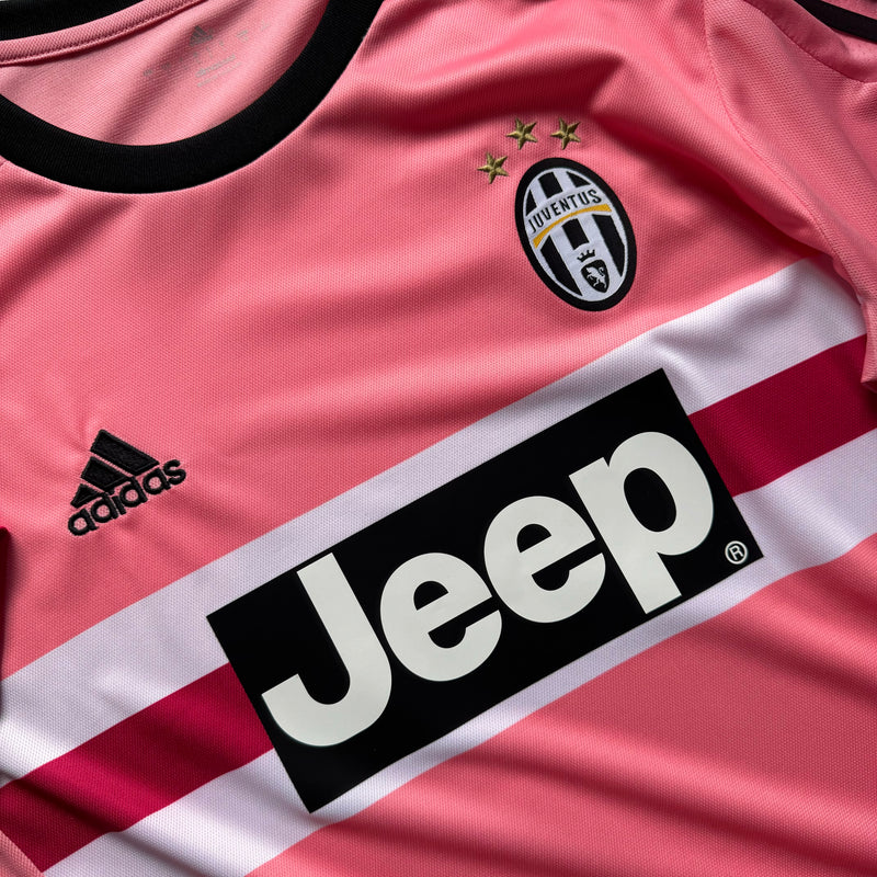 Maillot rétro extérieur Juventus 2015/16 rose à manches longues