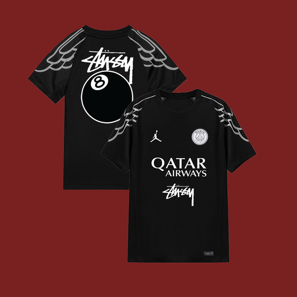 PSG FOURTH JERSEY 2024/25 BLACK STSSY SPONSOR