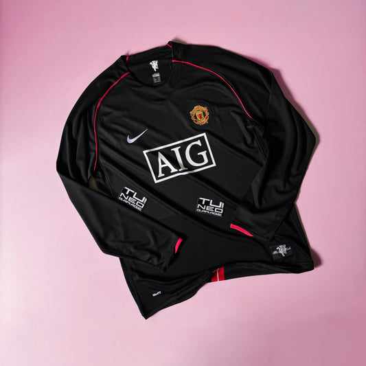 Maillot rétro à manches longues Manchester United extérieur 2007/08