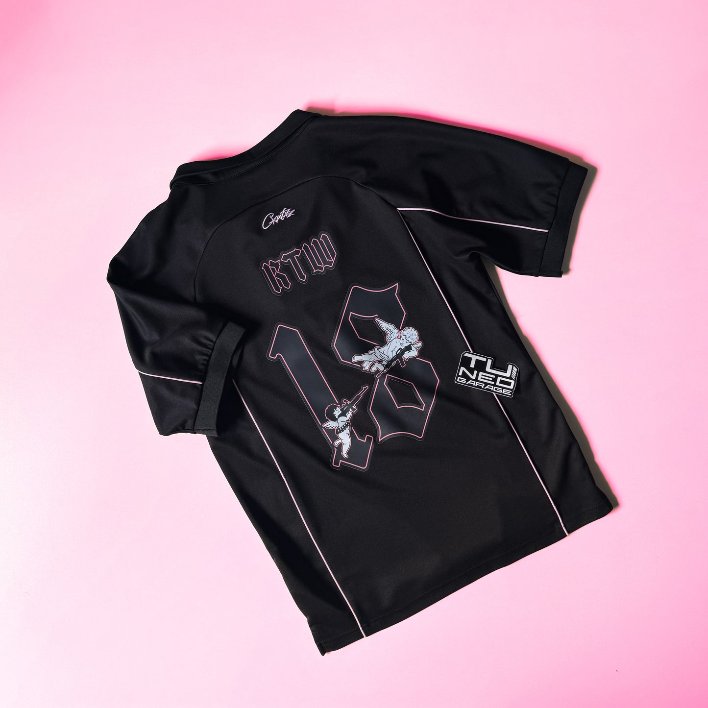 MAILLOT DE FOOTBALL CORTEIZ TALISMO NOIR/ROSE CUSTOM ANGELS TUNEDGARAGEWORLD