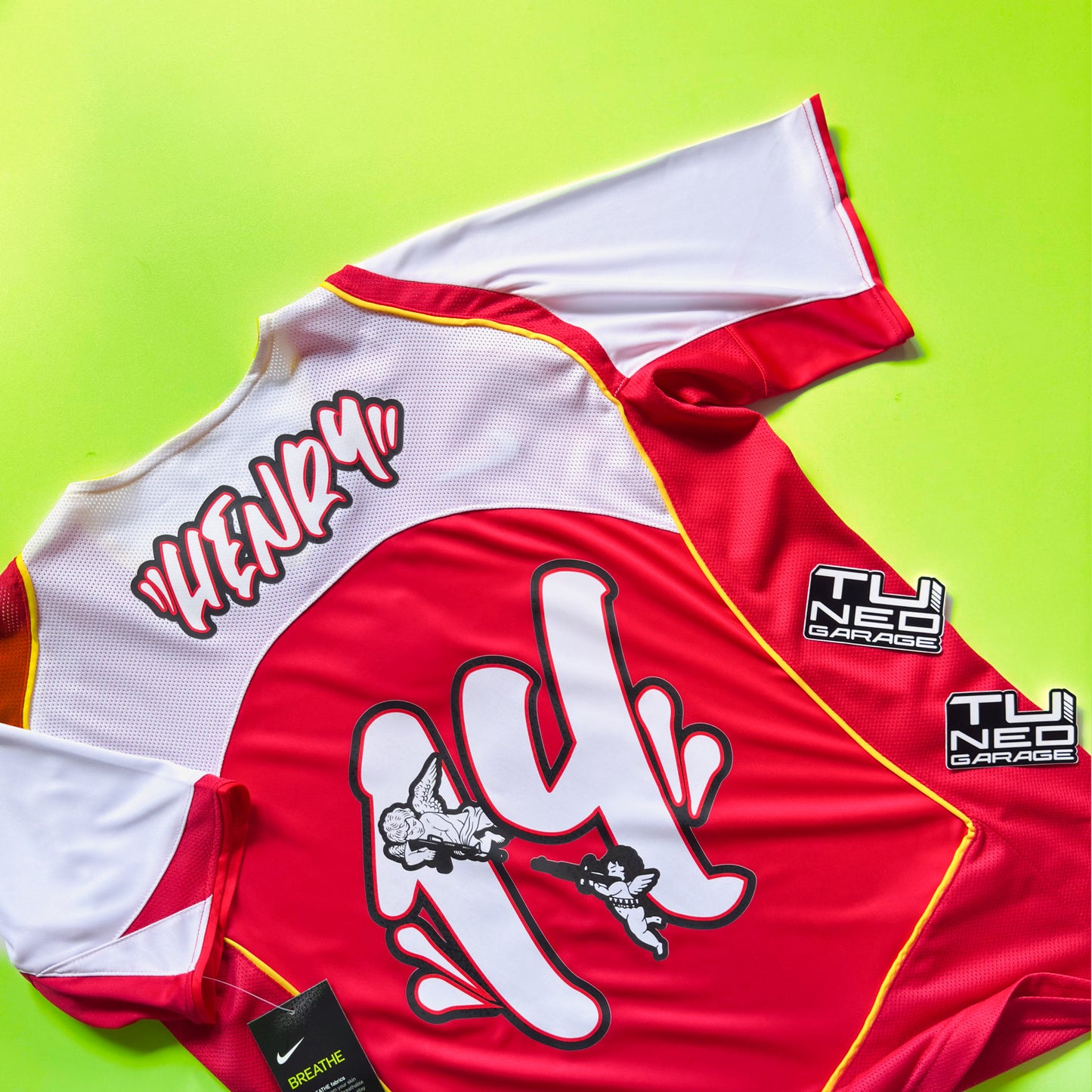 ARSENAL RETRO HOME JERSEY 2004/05 O2 CUSTOMIZED ANGELS