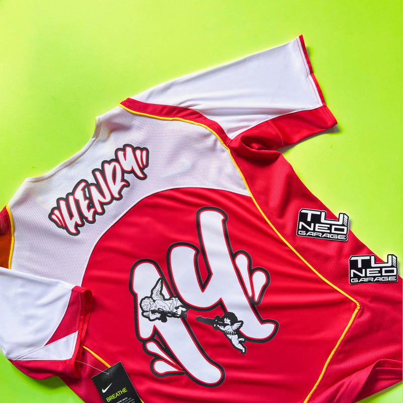 ARSENAL RETRO HOME JERSEY 2004/05 O2 CUSTOMIZED ANGELS