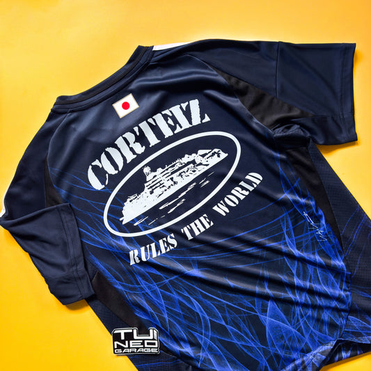 JAPAN Y-3 HOME JERSEY 2024/25 BLUE CUSTOMIZED CORTEIZ LOGO