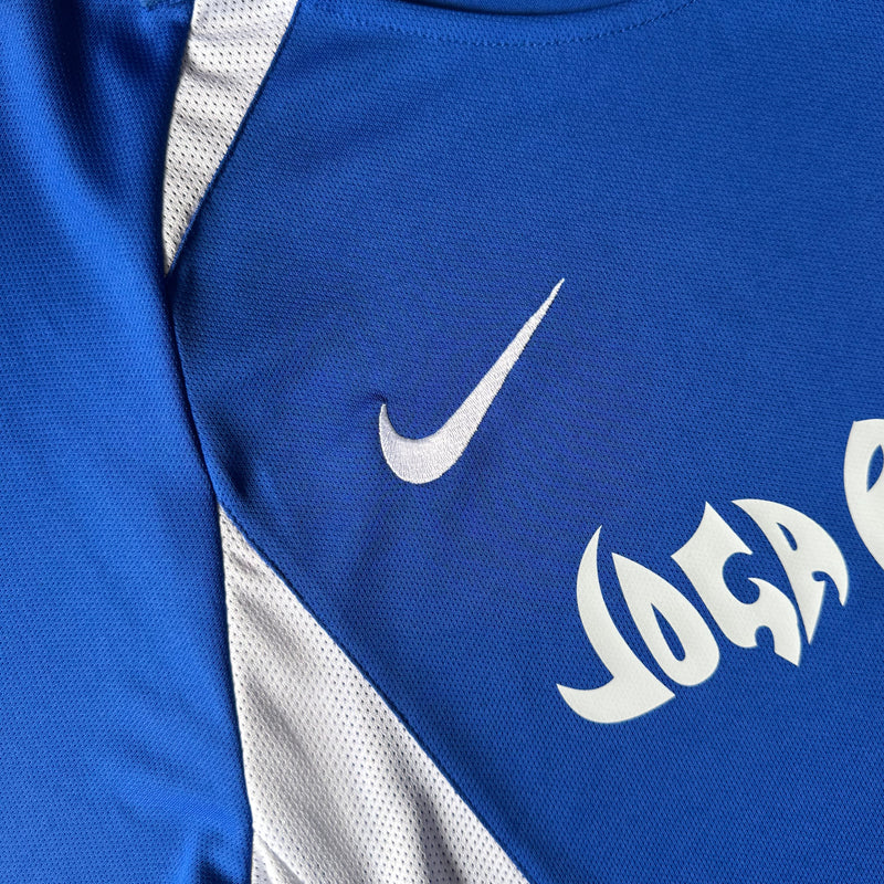 BRAZIL JOGA BONITO 2002 RETRO BLUE JERSEY